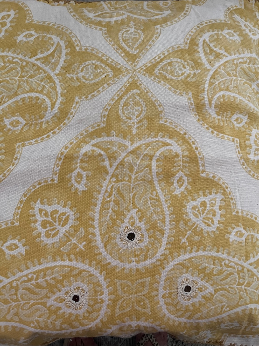 2 Pottery Barn Natural Cream  Back Canvas Pillow Covers 
1 yellow, 1 rust